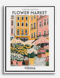 Vienna Market Charm Canvas Print White