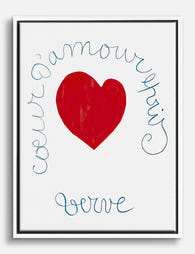 Matisse Heart Verve Canvas Print White