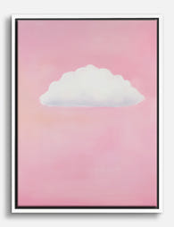 Pink Cloud Serenity Canvas Print White
