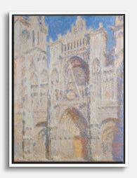 Monet’s Radiant Cathedral Canvas Print White