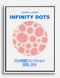 Infinity Dots by Yayoi Kusama Canvas Print White