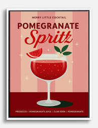 Pomegranate Spritz Poster Canvas Print White