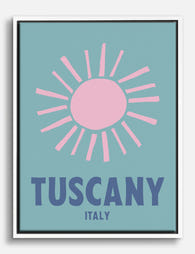 Sun Kissed Tuscany Poster Canvas Print White