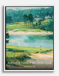 Augusta Golf Club Vista Canvas Print - White