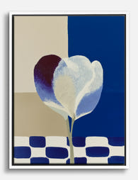 Blue Tulip Harmony Canvas Print White