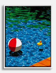 Poolside Summer Vibes Canvas Print White