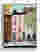 Pastel Brownstone Row Canvas Print White
