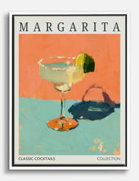Margarita Vibes Canvas Print - White