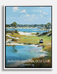 Augusta Golf Serenity Canvas Print - White