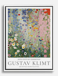 Klimts Floral Symphony Canvas Print White