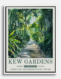 Lush Kew Gardens Escape Canvas Print White