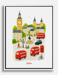 London City Vibes Canvas Print White