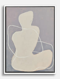 Soft Silhouette Study Canvas Print White