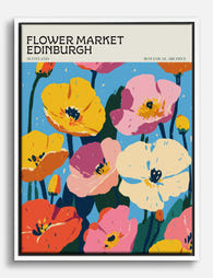 Edinburgh Bloom Pop Canvas Print White