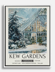 Kew Gardens Winter Escape Canvas Print White