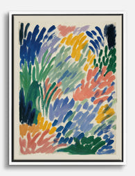 Provence Brushstrokes Canvas Print - White