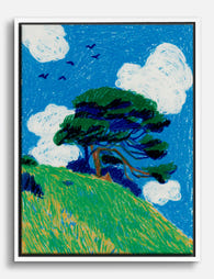 Breezy Summer Pines Canvas Print White
