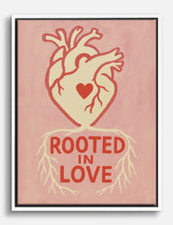 Heartfelt Roots Canvas Print White