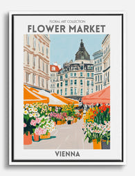 Vienna Floral Escape Canvas Print White