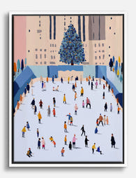 Winter Magic in Midtown Canvas Print White