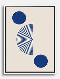 Modern Blue Balance Canvas Print - White