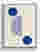 Modern Blue Balance Canvas Print - White