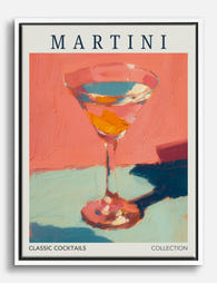 Martini Hour Elegance Canvas Print - White