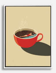 Morning Ritual Escape Canvas Print White