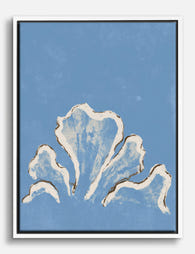 Coastal Blue Shells Canvas Print White