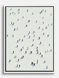 Winter Gliders Canvas Print White