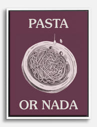 Pasta Lovers Only Canvas Print White