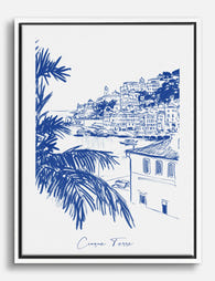 Coastal Blue Escape Canvas Print White