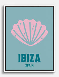 Ibiza Shell Vibes Canvas Print White