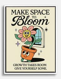 Bloom With Room Canvas Print White