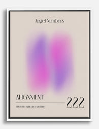 222 Alignment Glow Canvas Print White