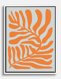 Vibrant Boho Botanical Canvas Print White