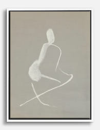 Whispered Contours Canvas Print White