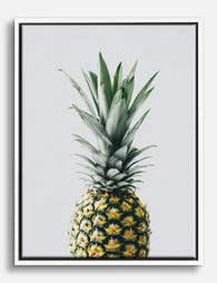 Fresh Pineapple Pop Canvas Print White
