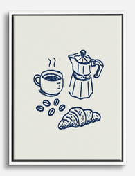 Cozy Morning Rituals Canvas Print White