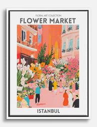 Istanbul Flower Market Vibes Canvas Print White