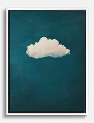 Soft Cloud Serenity Canvas Print White