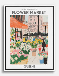 Queens Floral Vibe Canvas Print White