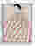 Blush Stripes Portrait Canvas Print - White
