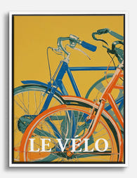 Vibrant City Bikes Canvas Print White