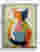 Colorblock Cat Silhouette Canvas Print - White