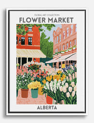 Alberta Flower Market Vibes Canvas Print White