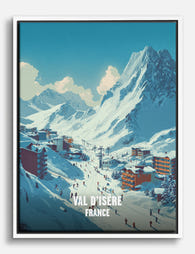 Val d’Isère Winter Escape Canvas Print White