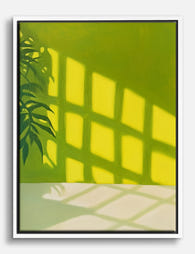 Sunlit Summer Grids Canvas Print White