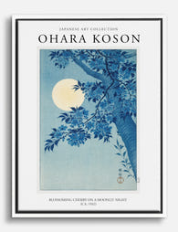 Moonlit Cherry by Koson Canvas Print White