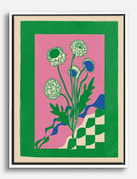 Vibrant Dandelion Bloom Canvas Print White